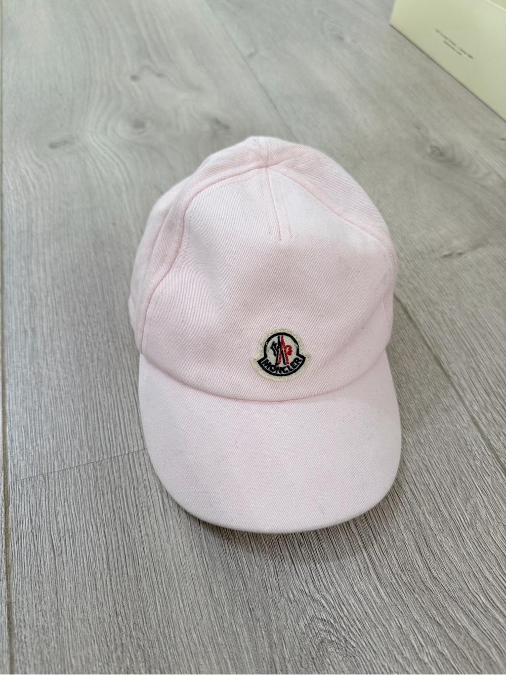 Moncler Kids Light Pink Logo Baseball Cap